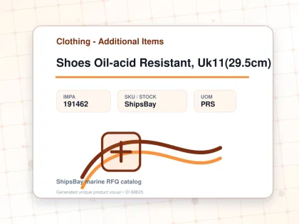Shoes Oil-acid Resistant, Uk11(29.5cm) - Clothing - Additional Items - IMPA 191462 - UOM PRS