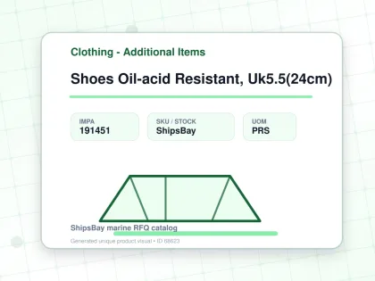 Shoes Oil-acid Resistant, Uk5.5(24cm) - Clothing - Additional Items - IMPA 191451 - UOM PRS