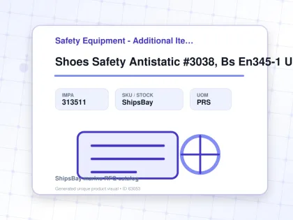 Shoes Safety Antistatic #3038, Bs En345-1 Uk 9.5 (28cm) - Safety Equipment - Additional Items - IMPA 313511 - UOM PRS