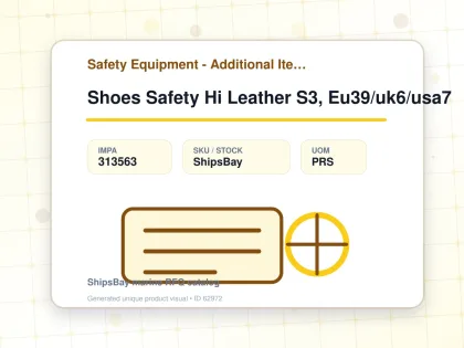 Shoes Safety Hi Leather S3, Eu39/uk6/usa7 - Safety Equipment - Additional Items - IMPA 313563 - UOM PRS