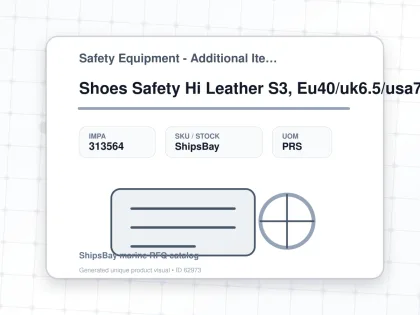 Shoes Safety Hi Leather S3, Eu40/uk6.5/usa7.5 - Safety Equipment - Additional Items - IMPA 313564 - UOM PRS