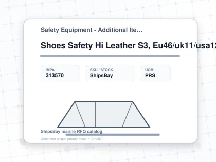 Shoes Safety Hi Leather S3, Eu46/uk11/usa12 - Safety Equipment - Additional Items - IMPA 313570 - UOM PRS