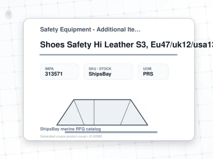 Shoes Safety Hi Leather S3, Eu47/uk12/usa13 - Safety Equipment - Additional Items - IMPA 313571 - UOM PRS