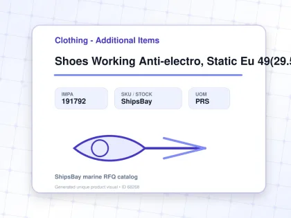 Shoes Working Anti-electro, Static Eu 49(29.5cm) - Clothing - Additional Items - IMPA 191792 - UOM PRS
