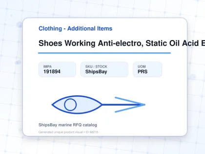 Shoes Working Anti-electro, Static Oil Acid Eu 41(25.5cm) - Clothing - Additional Items - IMPA 191894 - UOM PRS