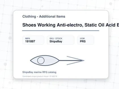 Shoes Working Anti-electro, Static Oil Acid Eu 44(27cm) - Clothing - Additional Items - IMPA 191897 - UOM PRS