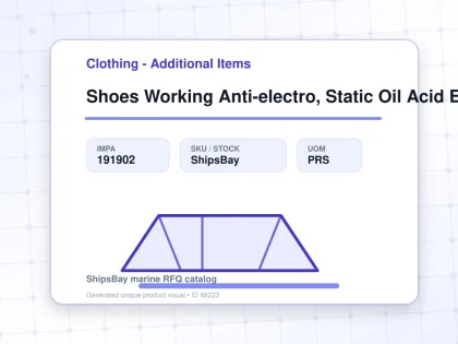 Shoes Working Anti-electro, Static Oil Acid Eu 49(29.5cm) - Clothing - Additional Items - IMPA 191902 - UOM PRS
