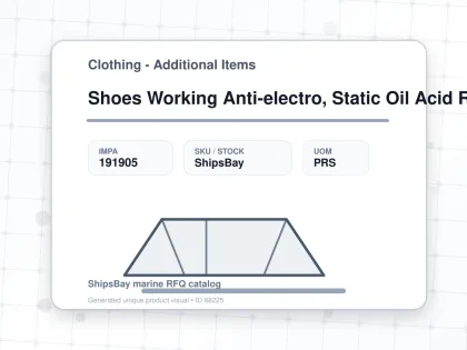Shoes Working Anti-electro, Static Oil Acid Resist 24cm - Clothing - Additional Items - IMPA 191905 - UOM PRS