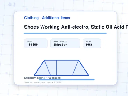 Shoes Working Anti-electro, Static Oil Acid Resist 26cm - Clothing - Additional Items - IMPA 191909 - UOM PRS