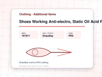 Shoes Working Anti-electro, Static Oil Acid Resist 27cm - Clothing - Additional Items - IMPA 191911 - UOM PRS