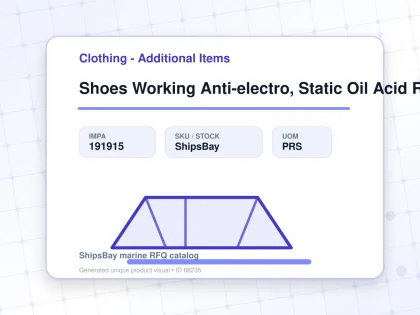 Shoes Working Anti-electro, Static Oil Acid Resist 29cm - Clothing - Additional Items - IMPA 191915 - UOM PRS
