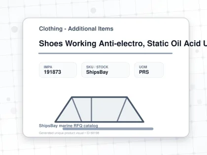 Shoes Working Anti-electro, Static Oil Acid Uk11.5(30cm) - Clothing - Additional Items - IMPA 191873 - UOM PRS