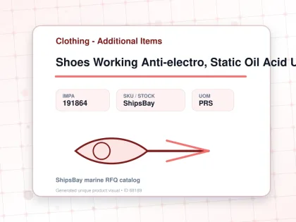 Shoes Working Anti-electro, Static Oil Acid Uk7(25.5cm) - Clothing - Additional Items - IMPA 191864 - UOM PRS