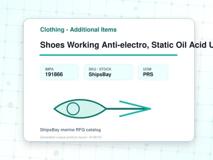 Shoes Working Anti-electro, Static Oil Acid Uk8(26.5cm) - Clothing - Additional Items - IMPA 191866 - UOM PRS