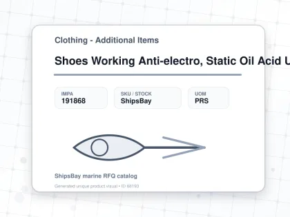 Shoes Working Anti-electro, Static Oil Acid Uk9(27.5cm) - Clothing - Additional Items - IMPA 191868 - UOM PRS