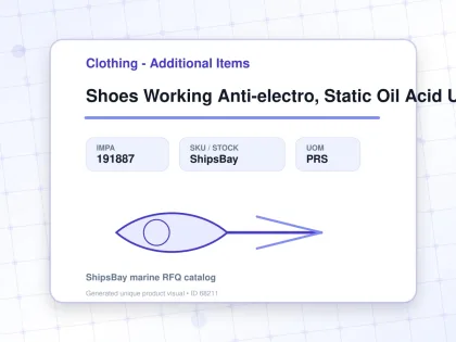 Shoes Working Anti-electro, Static Oil Acid Us12(30cm) - Clothing - Additional Items - IMPA 191887 - UOM PRS