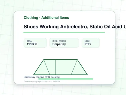 Shoes Working Anti-electro, Static Oil Acid Us8.5(26.5cm) - Clothing - Additional Items - IMPA 191880 - UOM PRS