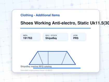 Shoes Working Anti-electro, Static Uk11.5(30cm) - Clothing - Additional Items - IMPA 191763 - UOM PRS