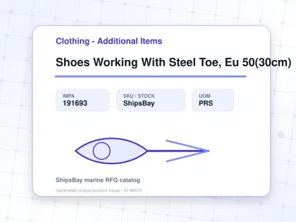 Shoes Working With Steel Toe, Eu 50(30cm) - Clothing - Additional Items - IMPA 191693 - UOM PRS