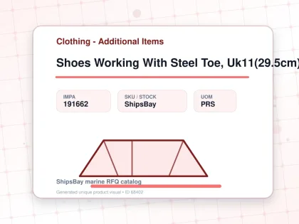 Shoes Working With Steel Toe, Uk11(29.5cm) - Clothing - Additional Items - IMPA 191662 - UOM PRS