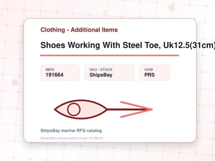 Shoes Working With Steel Toe, Uk12.5(31cm) - Clothing - Additional Items - IMPA 191664 - UOM PRS