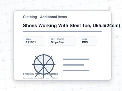 Shoes Working With Steel Toe, Uk5.5(24cm) - Clothing - Additional Items - IMPA 191651 - UOM PRS