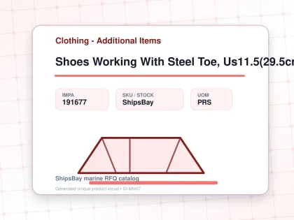 Shoes Working With Steel Toe, Us11.5(29.5cm) - Clothing - Additional Items - IMPA 191677 - UOM PRS