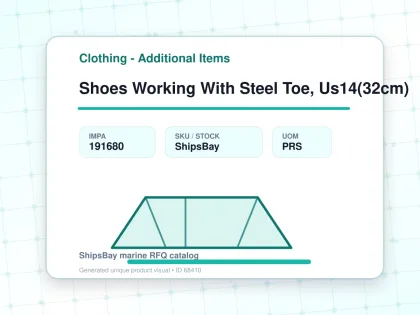 Shoes Working With Steel Toe, Us14(32cm) - Clothing - Additional Items - IMPA 191680 - UOM PRS