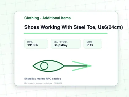 Shoes Working With Steel Toe, Us6(24cm) - Clothing - Additional Items - IMPA 191666 - UOM PRS