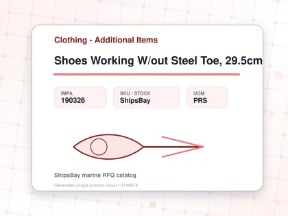 Shoes Working W/out Steel Toe, 29.5cm - Clothing - Additional Items - IMPA 190326 - UOM PRS
