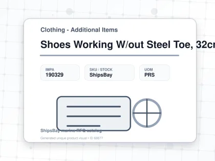 Shoes Working W/out Steel Toe, 32cm - Clothing - Additional Items - IMPA 190329 - UOM PRS