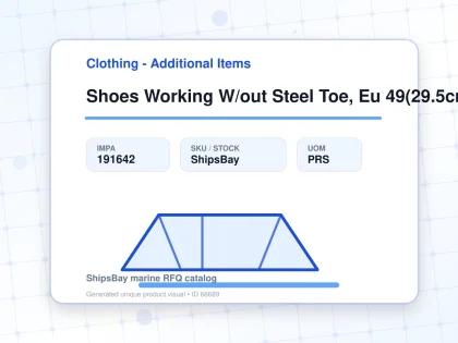 Shoes Working W/out Steel Toe, Eu 49(29.5cm) - Clothing - Additional Items - IMPA 191642 - UOM PRS