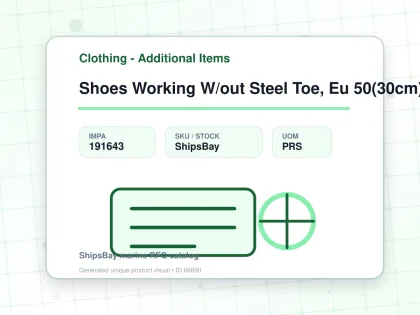 Shoes Working W/out Steel Toe, Eu 50(30cm) - Clothing - Additional Items - IMPA 191643 - UOM PRS