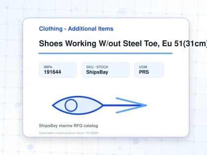 Shoes Working W/out Steel Toe, Eu 51(31cm) - Clothing - Additional Items - IMPA 191644 - UOM PRS