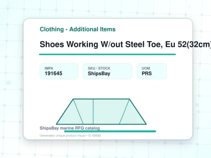 Shoes Working W/out Steel Toe, Eu 52(32cm) - Clothing - Additional Items - IMPA 191645 - UOM PRS