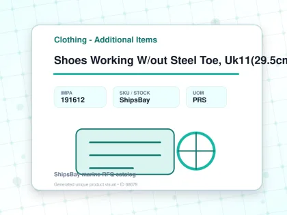 Shoes Working W/out Steel Toe, Uk11(29.5cm) - Clothing - Additional Items - IMPA 191612 - UOM PRS