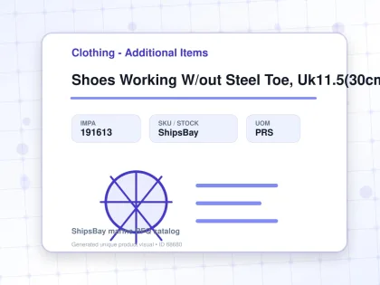 Shoes Working W/out Steel Toe, Uk11.5(30cm) - Clothing - Additional Items - IMPA 191613 - UOM PRS