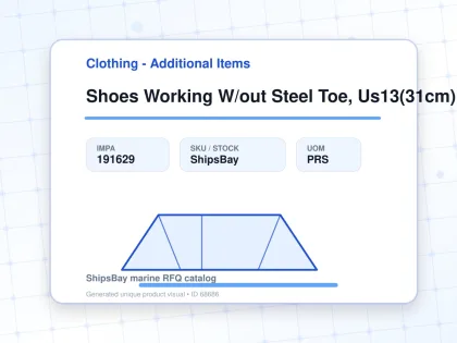 Shoes Working W/out Steel Toe, Us13(31cm) - Clothing - Additional Items - IMPA 191629 - UOM PRS