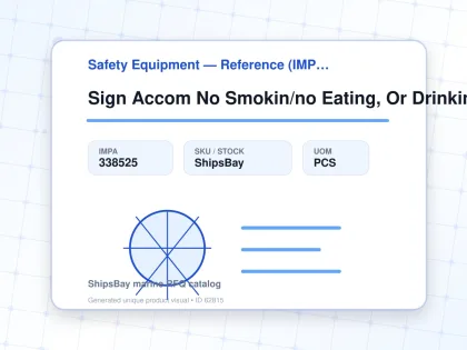 Sign Accom No Smokin/no Eating, Or Drinking #8525km 200x300mm - Safety Equipment — Reference (IMPA) - IMPA 338525 - UOM PCS