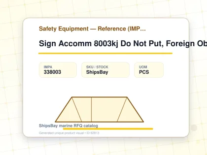 Sign Accomm 8003kj Do Not Put, Foreign Obj In Toilt 200x150mm - Safety Equipment — Reference (IMPA) - IMPA 338003 - UOM PCS