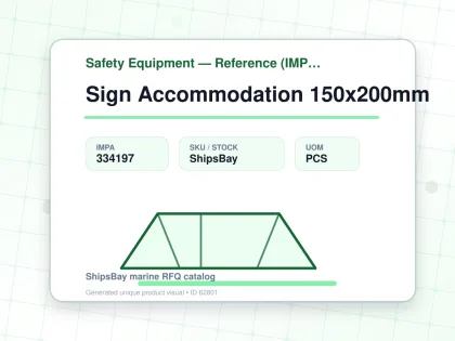 Sign Accommodation 150x200mm - Safety Equipment — Reference (IMPA) - IMPA 334197 - UOM PCS