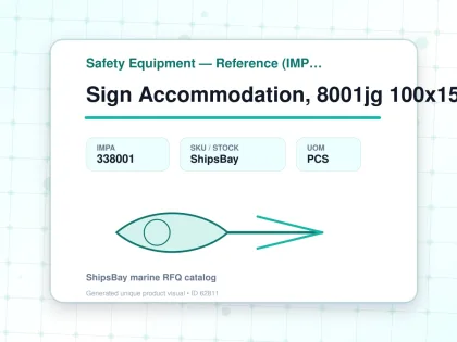 Sign Accommodation, 8001jg 100x150mm - Safety Equipment — Reference (IMPA) - IMPA 338001 - UOM PCS