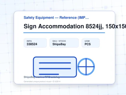 Sign Accommodation 8524jj, 150x150mm - Safety Equipment — Reference (IMPA) - IMPA 338524 - UOM PCS