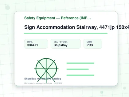 Sign Accommodation Stairway, 4471jp 150x400mm - Safety Equipment — Reference (IMPA) - IMPA 334471 - UOM PCS