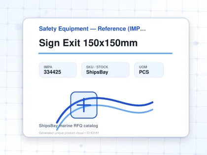 Sign Exit 150x150mm - Safety Equipment — Reference (IMPA) - IMPA 334425 - UOM PCS