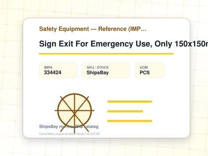 Sign Exit For Emergency Use, Only 150x150mm - Safety Equipment — Reference (IMPA) - IMPA 334424 - UOM PCS