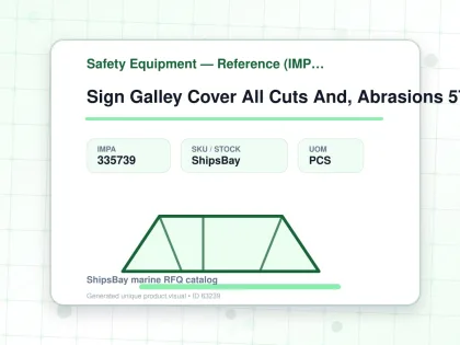 Sign Galley Cover All Cuts And, Abrasions 5739kj 200x150mm - Safety Equipment — Reference (IMPA) - IMPA 335739 - UOM PCS