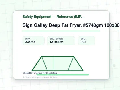 Sign Galley Deep Fat Fryer, #5748gm 100x300mm - Safety Equipment — Reference (IMPA) - IMPA 335748 - UOM PCS