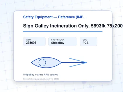 Sign Galley Incineration Only, 5693fk 75x200mm - Safety Equipment — Reference (IMPA) - IMPA 335693 - UOM PCS
