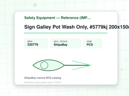Sign Galley Pot Wash Only, #5779kj 200x150mm - Safety Equipment — Reference (IMPA) - IMPA 335779 - UOM PCS
